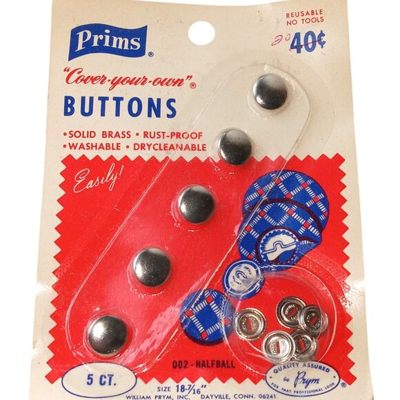 ๐ฏ 10 for $10 / Vintage Prims Cover your own Buttons - Picture 1 of 4